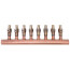 1" Copper Manifold w/ LF Brass 1/2" ProPEX Ball Valve, 8 Outlets (Lead Free Brass)