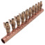 1" Copper Manifold w/ LF Brass 1/2" ProPEX Ball Valve, 10 Outlets (Lead Free Brass)
