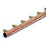 1" x 6' Copper Manifold w/ 1/2" ProPEX, 3" On Center, 24 Outlets (Lead Free Brass)