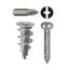 #8 Zinc Alloy Walldriller Anchor Kit W/ Pan Head Screws, WDK8