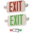 Basics ECRG Horizontal Switchable Red/Green LED Exit/Emergency Combo (White), ECRGHORDM6