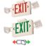 Basics ECRG Switchable Red/Green Square LED Exit/Emergency Combo, 120/277V (White), ECRGSQM6