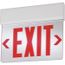 EDG Single Face Edge-Lit LED Exit Sign, 120/277V (Red Mirror), EDG-1-RMR-EL-M6