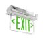 EDGR Double Face Recessed Edge-Lit LED Exit Sign, 120/277V (Green Mirror), EDGR-2-GMR-EL-M4