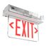 EDGR Double Face Recessed Edge-Lit LED Exit Sign, 120/277V (Red Mirror), EDGR-2-RMR-EL-M4