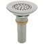 Type 304 Stainless Steel Body w/ Perforated 3" Grid Strainer, Stainless Steel Tailpiece, LK18B