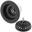 Polymer Drain Fitting with Removable Basket Strainer and Rubber Stopper Black, LKQS35BK