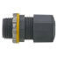 1/2" Low-Profile Strain Relief Non-Metallic Cord Connector (Cord Range: .200-.485)