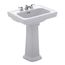 LPT532.4N#03 Promenade 4" Center 24" Pedestal Lavatory Sink (Bone)
