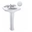 LPT642#01 Dartmouth Pedestal Lavatory Sink, 1 Hole (Cotton White)