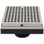 5" x 5" LQ5 Squares Pattern Strainer, 2" Throat (Satin Stainless Steel)