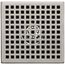5" x 5" LQ5 Squares Pattern Strainer, 2" Throat (Satin Stainless Steel)