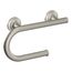 Brushed Nickel 8" Grab Bar w/ Toilet Paper Holder