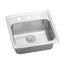Lustertone Classic Stainless Steel 19-1/2" x 19" x 6-1/2" Single Bowl Drop-in ADA Sink with Perfect Drain and Quick-clip