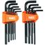 22 Piece L-Style Long Hex Key Set, SAE/Metric