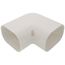 4" 90-Degree Flat Elbow Bend (White)