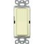 Claro 120vac/600w 3-way Rocker Switch w/ Locator Light (Almond)