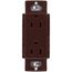 Claro 15a Duplex Receptacle (Brown)