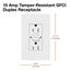 Claro 15a GFCI Self Testing Receptacle (Brown)