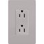 15a Claro Duplex Receptacle (Gray)