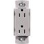 15a Claro Duplex Receptacle (Gray)