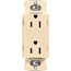 15a Claro Duplex Receptacle (Ivory)