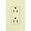 Claro 15a Tamper Resistant Duplex Receptacle(Almond)