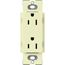 Claro 15a Tamper Resistant Duplex Receptacle(Almond)