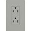 Claro 15a Tamper Resistant Duplex Receptacle(Gray)