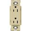 Claro 15a Tamper Resistant Duplex Receptacle(Ivory)