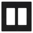 Claro Wall Plate 2 Gang (Black)