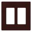 Claro Wall Plate 2 Gang (Brown)