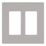 Claro Wall Plate 2 Gang (Gray)