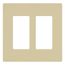 Claro Wall Plate 2 Gang (Ivory)