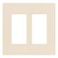 Claro Wall Plate 2 Gang (Light Almond)