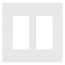 Claro Wall Plate 2 Gang (White)