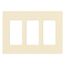 Claro Wall Plate 3 Gang (Almond)