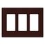 Claro Wall Plate 3 Gang (Brown)