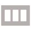 Claro Wall Plate 3 Gang (Gray)