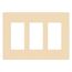 Claro Wall Plate 3 Gang (Ivory)
