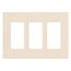 Claro Wall Plate 3 Gang (Light Almond)