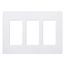 Claro Wall Plate 3 Gang 24 Pack (White)