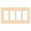 Claro Wall Plate 4 Gang (Ivory)