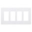 Claro Wall Plate 4 Gang 12 Pack (White)