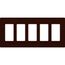 Claro Wall Plate 5 Gang (Brown)