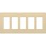Claro Wall Plate 5 Gang (Ivory)