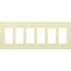 Claro Wall Plate 6 Gang (Almond)