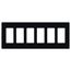 Claro Wall Plate 6 Gang (Black)