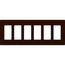 Claro Wall Plate 6 Gang (Brown)