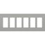 Claro Wall Plate 6 Gang (Gray)